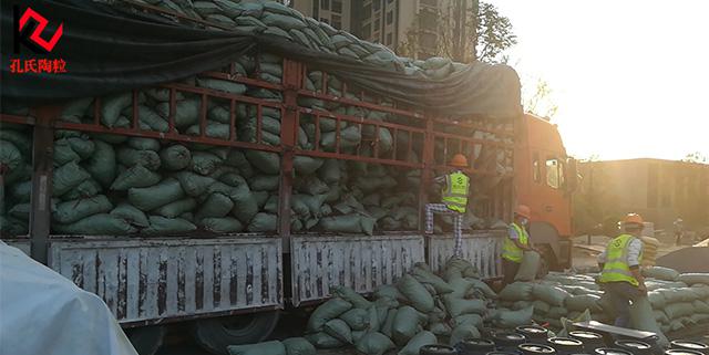 廣東省佛山市招商悅府一期衛生間回填陶粒