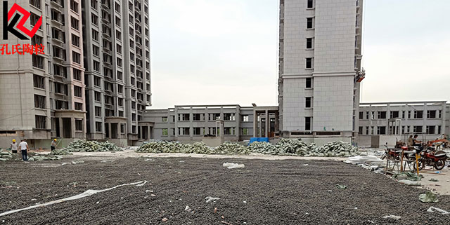 江蘇徐州銅山區新建小區車庫頂板回填陶粒