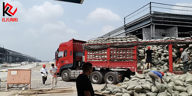 天津西青區工地屋面找坡陶粒