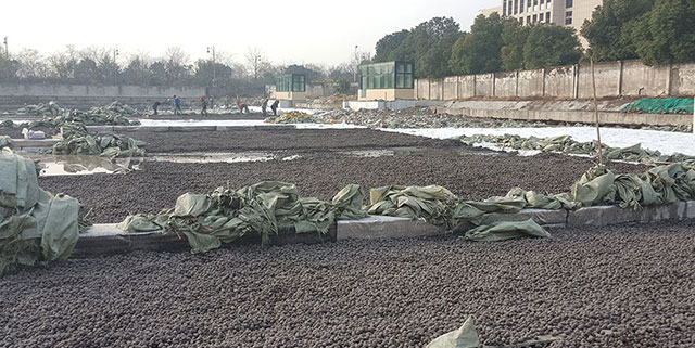 浙江省杭州西湖區(qū)第七中學(xué)操場回填陶粒